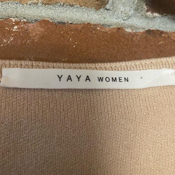 YAYA women long sleeve cardigan sand neutral size small - Picture 5 of 6